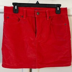 GAP Red Mini Pencil Skirt for Night Out